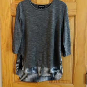 Grey half sleeve blouse
